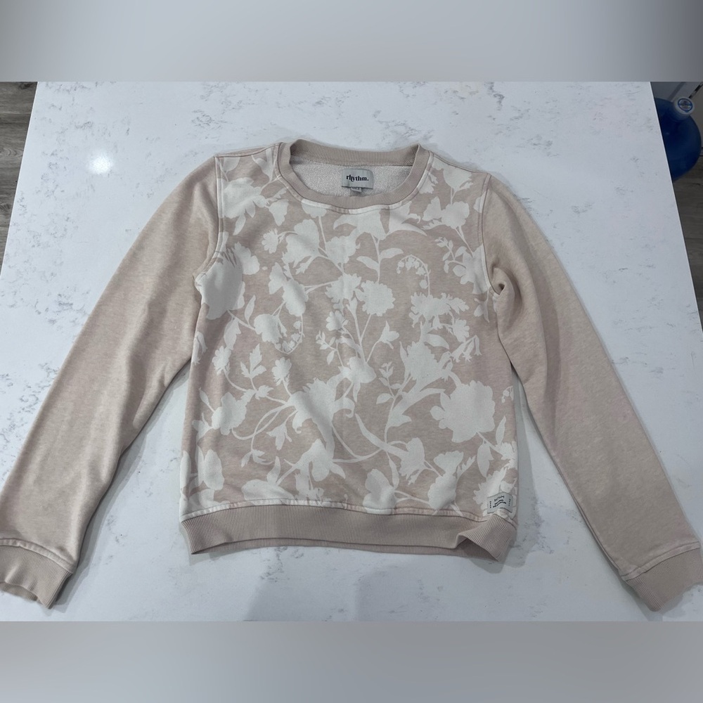 Rhythm Cream Floral Crew Neck Sweater